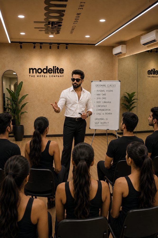 Grooming class at MODELITE modelling academy